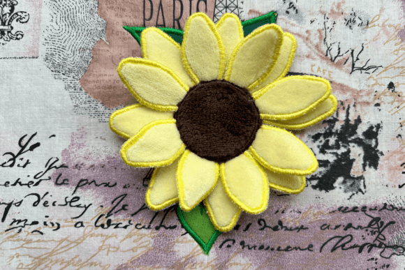3D Sunflower Appliqué for Holiday Collections