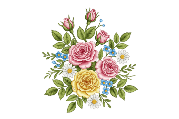 Embroidery of Pink Roses: A Designer's Review