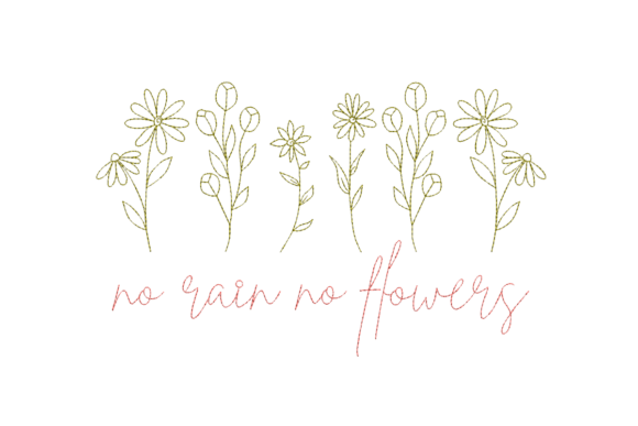 No Rain No Flowers Line Art: An Etsy Seller Review