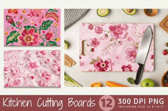 Pink Embroidery Flowers Cutting Boards S Review