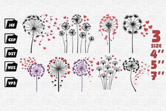 Set of 9 Dandelions with Hearts: Etsy Seller Review