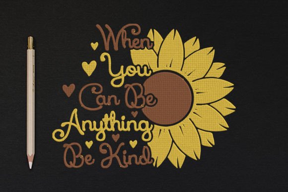 Sunflower Clipart: Be Kind Embroidery Review