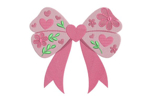 Valentine Heart Bow Embroidery Design Review