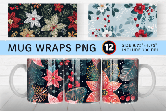 Winter Embroidery Flowers Mug Wrap Review